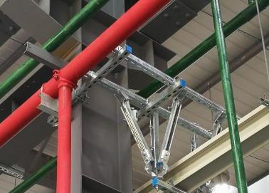 秀峰该抗震支架的整体式支吊架结构协调性好